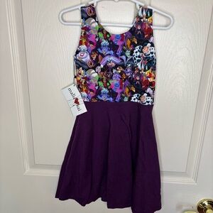 Malia And Kai Disney Villain Purple Tank Twirl Dress Size 5 NWT